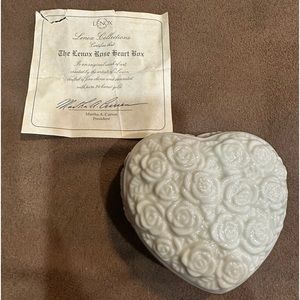 Lenox Rose heart box with certificate